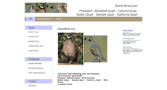 Desktop Screenshot of game-birds.com