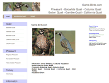 Tablet Screenshot of game-birds.com